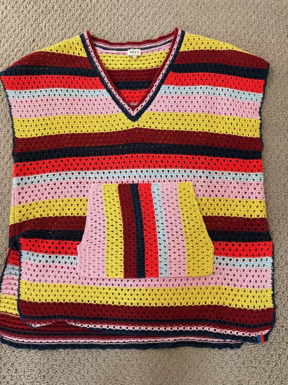 Kule Striped V-Neck Sweater